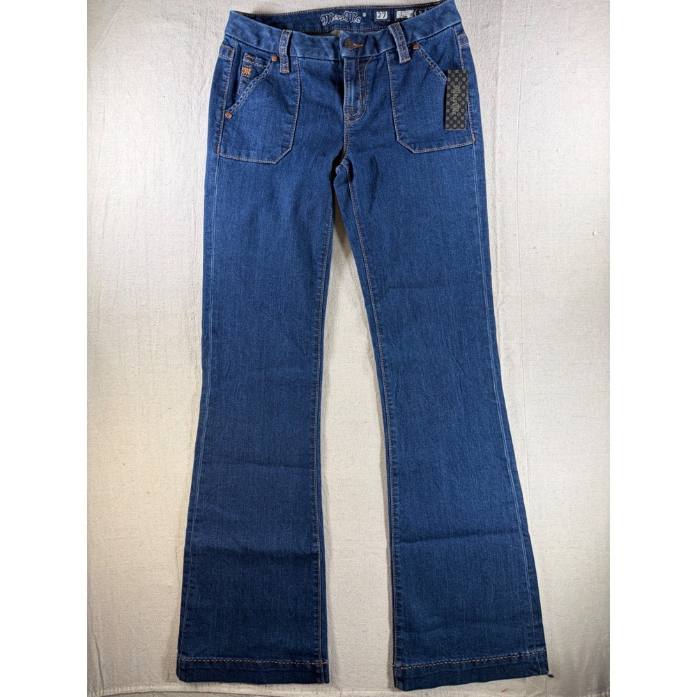 Miss Me Wide Leg Jeans Womens 27 Blue Mid Rise Stretch Denim NWT